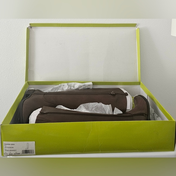 NEW Gianni Binni 7.5 Brown Tall Riding Boots - Picture 3 of 6